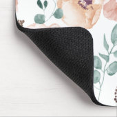 Chic Blush Watercolor-Blume Mousepad (Ecke)