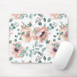 Chic Blush Watercolor-Blume Mousepad