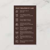 Chic Body Sculpting Post Treatment Care Wellness-C Visitenkarte (Rückseite)