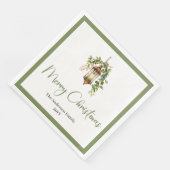 Chic Bohemian Christmas Lantern Rustic Dinner   Serviette (Ecke)