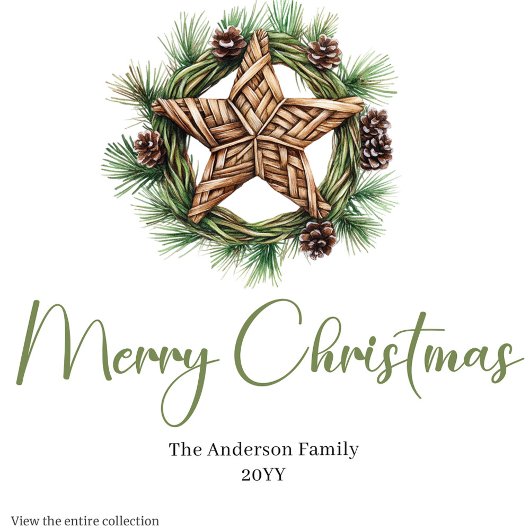 Chic Bohemian Christmas Lantern Rustic Party  Serviette