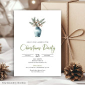 Chic Bohemian Neutral Botanical Holiday Dinner   Einladung