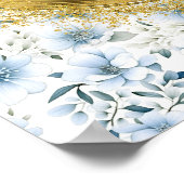 Chic Bohemisch Light Blue Gold Wedding 8x10 Custom Poster (Ecke)