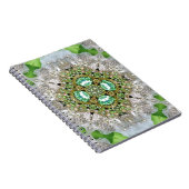 Chic Bohemisch Vintage Mode aquamarin smaragdgrün Notizblock (Rechte Seite)