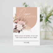 Chic Bohemisch Watercolor Bläserbaby Windschutzsch Begleitkarte (Stehend Vorderseite)