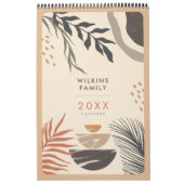 Chic Bohemische abstrakte Vegetation Kalender (Titelbild)
