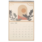 Chic Bohemische abstrakte Vegetation Kalender (Jan 2026)