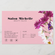 Chic Bohemische Wildblumen Rosa Boutique Salon