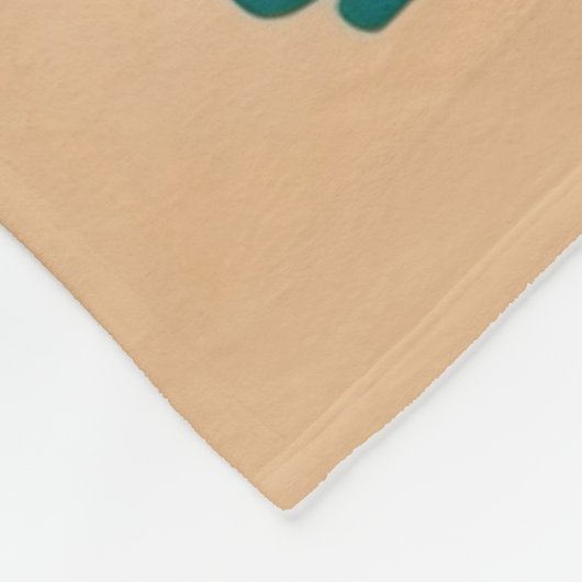 Chic boho abstrakte Meeresschildkröten Monogramm Fleecedecke (Ecke)