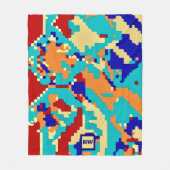 Chic boho abstrakte Vektor farbige Monogramm Sherp Fleecedecke (Vorderseite)