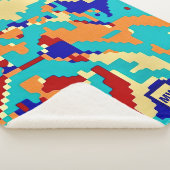 Chic boho abstrakte Vektor farbige Monogramm Sherp Sherpadecke (3/4)