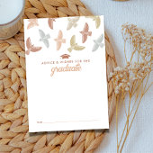 Chic Boho Birds | Beratung und Wünsche der Abschlu Begleitkarte