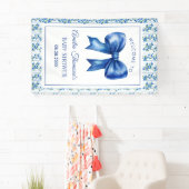 Chic Boho Blue Wildflower Boy floral Baby Shower Banner (Insitu)