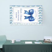 Chic Boho Blue Wildflower Boy floral Baby Shower Banner (Messeveranstaltung)