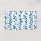 Chic Boho Blue Wildflower Boy floral Baby Shower  Begleitkarte (Rückseite)