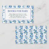 Chic Boho Blue Wildflower Boy floral Baby Shower  Begleitkarte (Vorne/Hinten)