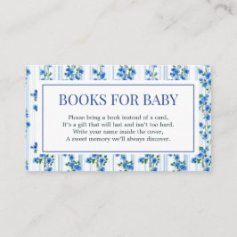 Chic Boho Blue Wildflower Boy floral Baby Shower  Begleitkarte