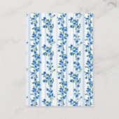 Chic Boho Blue Wildflower Boy floral Baby Shower  Begleitkarte (Rückseite)