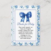 Chic Boho Blue Wildflower Boy floral Baby Shower  Begleitkarte (Vorderseite)