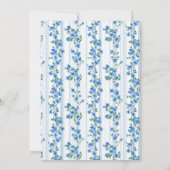 Chic Boho Blue Wildflower Boy floral Baby Shower Einladung (Rückseite)