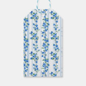 Chic Boho Blue Wildflower Boy floral Baby Shower Geschenkanhänger (Rückseite)
