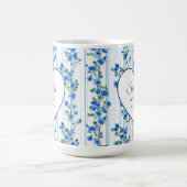 Chic Boho Blue Wildflower Boy floral Baby Shower  Kaffeetasse (Mittel)