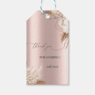 Chic Boho Blume Rose Gold Wedding Gift Tags Geschenkanhänger