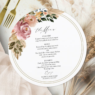 Chic Boho Blumenkarte Einladung