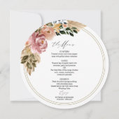 Chic Boho Blumenkarte Einladung (Vorderseite)