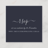 CHIC BOHO BLUSH FLORAL WREATH WEDSITE UAWG QUADRATISCHE VISITENKARTE (Rückseite)