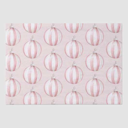 Chic Boho Blush Pink Strippendekorationen Seidenpapier (Vorderseite)