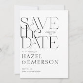 Chic Boho Bold Typografy Foto Save the Date Einladung (Vorderseite)
