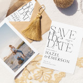 Chic Boho Bold Typografy Foto Save the Date Einladung