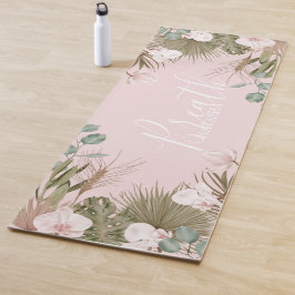Chic Boho Botanical 'Breath' Personalisiert Yogamatte