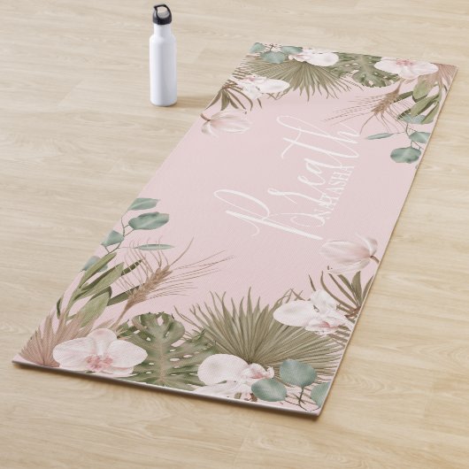 Chic Boho Botanical 'Breath' Personalisiert Yogamatte (Beispiel)