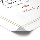 Chic Boho Brautparty Advisenkartenzeichen Poster (Ecke)