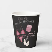 Chic boho Brautparty Pool Party Pappbecher (Vorderseite)