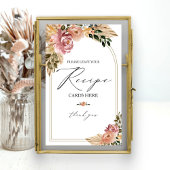 Chic Boho Brautparty Rezept Card Signature Poster