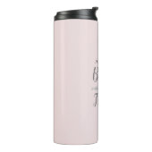 Chic Boho Bride Stamm auf rosa Personalisiert Thermosbecher (Nach links gedreht)