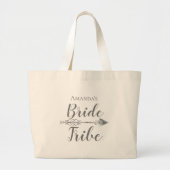 Chic Boho Bride Tribe Personalisiert Jumbo Stoffbeutel (Vorne)