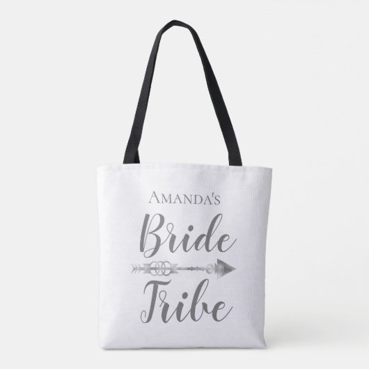Chic Boho Bride Tribe Personalisiert Tasche (Rückseite)