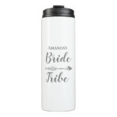 Chic Boho Bride Tribe Personalisiert Thermosbecher (Vorderseite)