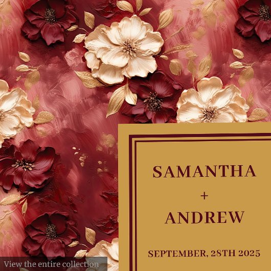 Chic Boho Burgundy Blush Gold Wedding Napkins Serviette