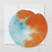 Chic Boho Burnt Orange Watercolor Art Wedding Einladung (Rückseite)