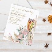 Chic Boho Champagne Brunch Bubbly Birthday Party