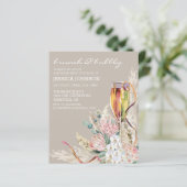 Chic Boho Champagne Brunch Bubbly Birthday Party (Stehend Vorderseite)