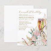 Chic Boho Champagne Brunch Bubbly Brautparty (Vorne/Hinten)