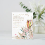 Chic Boho Champagne Brunch Bubbly Brautparty (Stehend Vorderseite)
