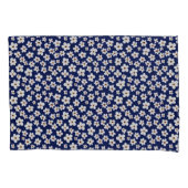 Chic Boho Daisies Dark Blue Pattern Kissenbezug (Vorderseite)