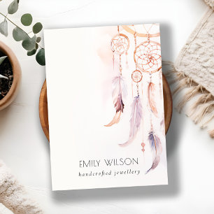 Chic Boho Dreamcatcher Blank Jewelier Display Visitenkarte